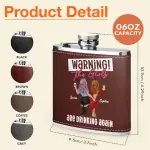 Leather Flask 2 Sides