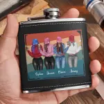 Leather Flask 2 Sides