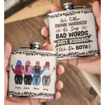 Leather Flask 2 Sides