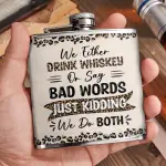 Leather Flask 2 Sides