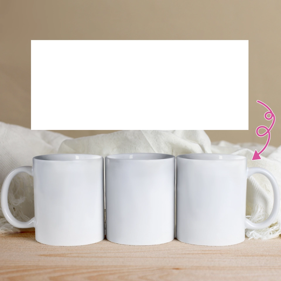 mockup 3 mặt cốc