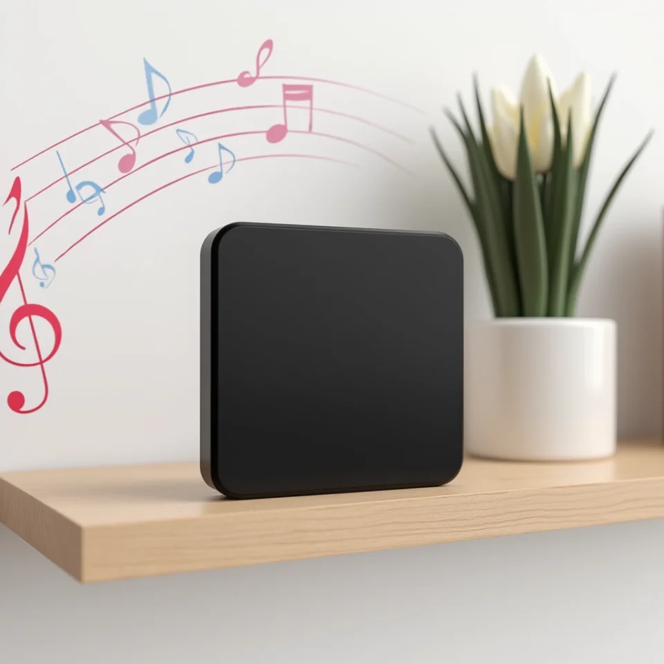 create_a_photorealistic_image_of_a_sleek_black_magnet_positioned_frontally_on_a_light_wooden_shelf__qw5rwqeuevuqkgdqfpyw_0