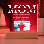 Personalized Acrylic LED Plaque – Custom Gift for Mom
